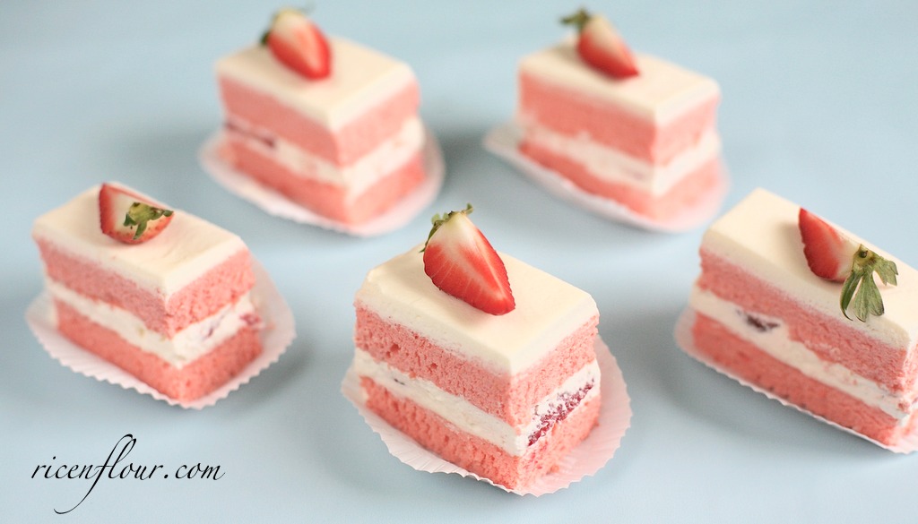 Strawberry discount chiffon cake