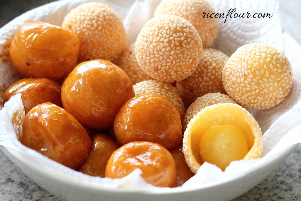 How to make Sesame and Caramel-coated rice balls (Recipe) - Rice 'n Flour